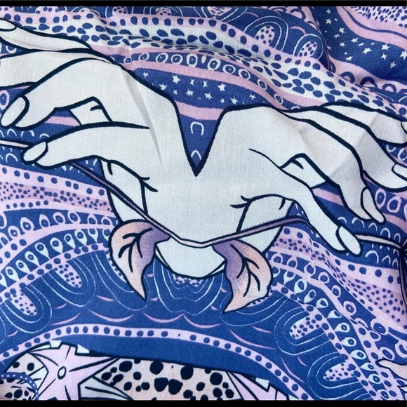 Blue & Pink Trippy MoonClouds Kimono - Picture 6 of 9